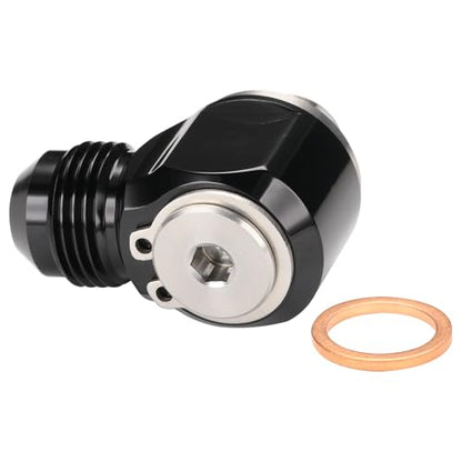 8AN Male Flare Banjo to M14x1.5 Stainless Steel Banjo Bolt Assembly Fitting Adapter Black - size: 8AN to M14x1.5