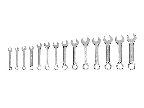 TEKTON Stubby Combination Wrench Set, 14-Piece | WCB90402 - size: 14-pc. (6 - 19 mm), style: No Organization