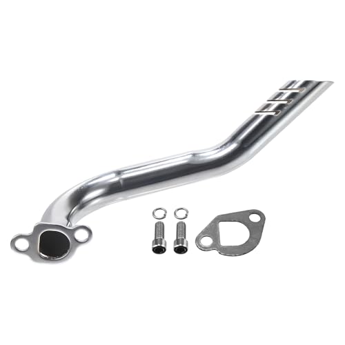 Mini Bike Exhaust Header Kit,Fit Predator 196cc212cc224ccGX160 Clone - size: silver
