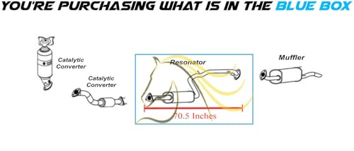 Exhaust Resonator Pipe Assembly Compatible with Honda Insight 2010-2014 1.3L | Stainless Steel | Northeastern Exhaust | Includes Gaskets, Clamp, Hangers and Bolt Kit | Direct-Fit Replacement - color: Resonator Pipe Assembly