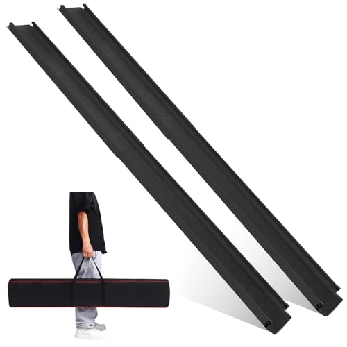 Wheelchair ramp 8FT, Lightweight, Retractable and Portable, can be Used for Wheelchair ramps, Comes with a Handbag-Black - size: 8FT