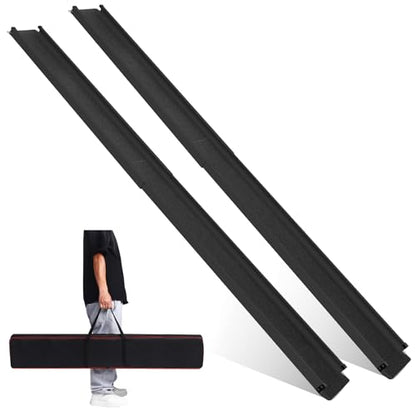 Wheelchair ramp 8FT, Lightweight, Retractable and Portable, can be Used for Wheelchair ramps, Comes with a Handbag-Black - size: 8FT
