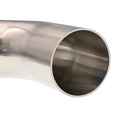 2.5" Stainless Steel Elbow 45° Mandrel Bend Elbow - 1.5D/3.75" CLR Loose Radius - 14GA /.078" Wall - 2" Legs - SS304 Stainless Elbow for Car Modified Exhaust Elbow Pipe, Pipeline, etc - size: OD: 2.5"