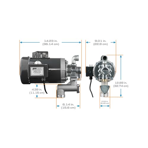 GPI - L5132 Heavy Duty Oil Transfer Pump for High Viscosity Fluids, 32 QPM/8 GPM, 115/230 Volt AC (142100-02) - style: 8 GPM, 115 Volt/230 AC