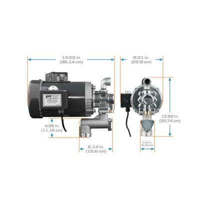 GPI - L5132 Heavy Duty Oil Transfer Pump for High Viscosity Fluids, 32 QPM/8 GPM, 115/230 Volt AC (142100-02) - style: 8 GPM, 115 Volt/230 AC