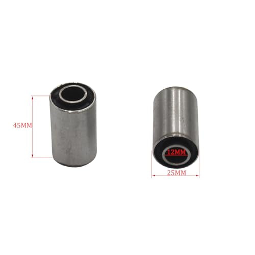 2X Rear Shock Absorber Suspension Bushes Swing Arm Bushings for PIT PRO Trail Dirt Quad Bike ATV Buggy Motorcycle (12mm x 25mm x 45mm) - size: 12mm x 25mm x 45