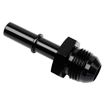 6AN Flare to 3/8 SAE Quick-Disconnect Male Push-On EFI Fuel Hose Line Fitting Adapter, 6 AN Male to 3/8 inch Aluminum Black Anodized - color: Black Male, size: 6AN to 3/8