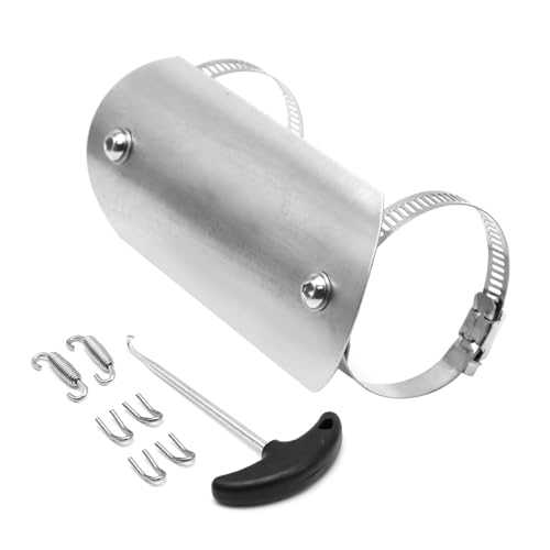 Exhaust Heat Shield Muffler Pipe Heat Cover Protector Guard Imitation Carbon Fiber Stainless Steel (D) - size: D