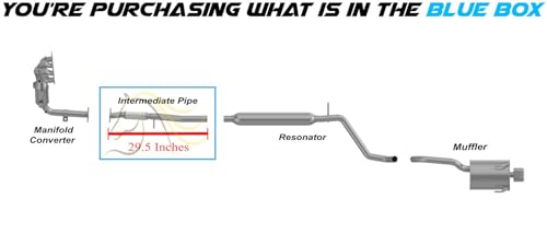 Exhaust Intermediate Flex Pipe Compatible for 2012-2017 Fiat 500 1.4L | Stainless Steel | Northeastern Exhaust | Free Gasket and Clamp Included | Automotive Replacement Part - color: Intermediate Flex Pipe