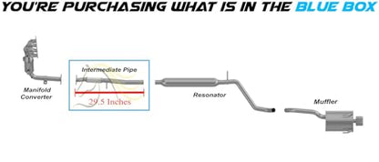 Exhaust Intermediate Flex Pipe Compatible for 2012-2017 Fiat 500 1.4L | Stainless Steel | Northeastern Exhaust | Free Gasket and Clamp Included | Automotive Replacement Part - color: Intermediate Flex Pipe