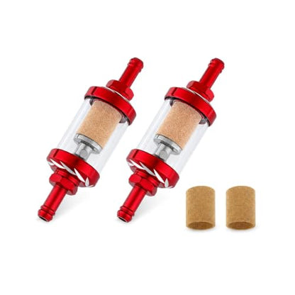 5/16 Fuel Filter Inline, Reusable Washable Aluminum Gas Filter2-Pack - size: 5/16 (2-Pack)