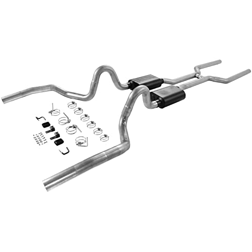 Flowmaster 817200 American Thunder Crossmember-Back Exhaust Kit 3 Inch Stainless Steel Compatible with 1968-1972 GM A-Body V8