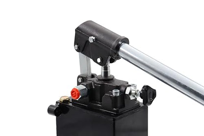 Spare Parts Holland - Single Acting Hydraulic Piston Hand Pump with Release Knob, Hand Operated Hydraulic Pump 3/8" NPTF Ports (1.5 CID 3 Qrt Tank (0.80 Gal) - size: 1.5 CID 3 Lt. tank (0.80 Gal)