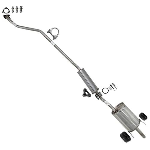 Exhaust Resonator Muffler System Kit Compatible with Acura EL 2001-2003 1.7L | Stainless Steel | Northeastern Exhaust | Includes Gaskets, Clamp, Hangers and Bolt Kit | Direct-Fit Replacement