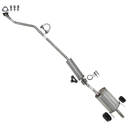Exhaust Resonator Muffler System Kit Compatible with Acura EL 2001-2003 1.7L | Stainless Steel | Northeastern Exhaust | Includes Gaskets, Clamp, Hangers and Bolt Kit | Direct-Fit Replacement