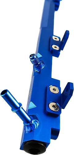 Blue Billet Alum Fuel Rail Compatible with 1997-2001 1998 1999 2000 Jeep Wrangler TJ Cherokee XJ 4.0L - size: Blue