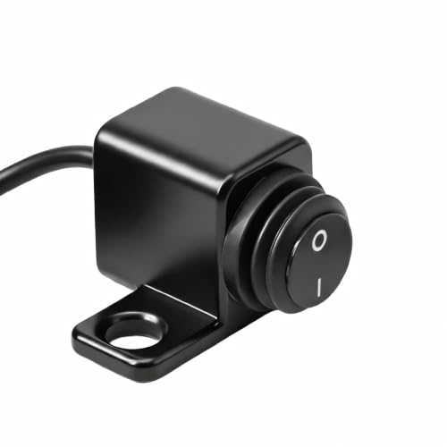 Motorcycle Light Toggle Switch 12V ON-Off Design, Waterproof Handlebar Control for Fog Driving Auxiliary Lamps, Easy Mount Riding Accessory for Most Motorcycles ATV UTV (2 Hole Black) - color: 2 Hole Black