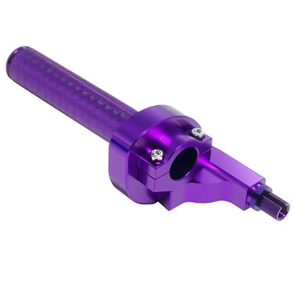 Motorcycle Throttle Grip 7/8" 22mm CNC Aluminum Quick Twister with Throttle Cable for KLX CR CRF EXC XR CRF50 CRF230 50 110 125 230 250 Dirt Pit Bike Motocross Motorbike Quad ATV - color: Style-B-Purple
