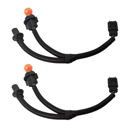 Headlights Assembly w/ Wiring Harness Compatible with 2007-2014 GMC yukon - color: Chrome Amber w/Wiring Harness