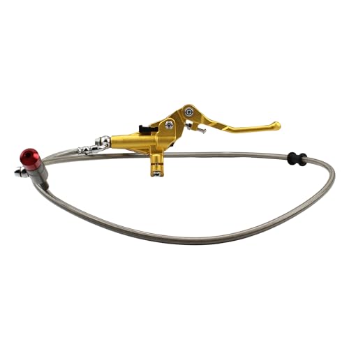 7/8" 22mm CNC Hydraulic Clutch 1200mm Line Master Cylinder Lever - color: Gold