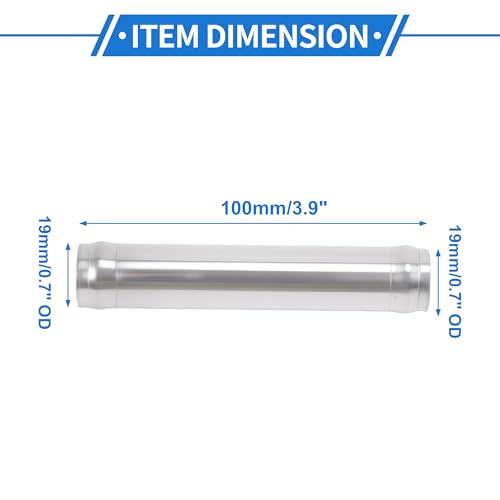 0.75" OD 0° 6063 Aluminum Alloy Tube Intercooler Pipe 4" Length - size: 0.75"OD 4"Length