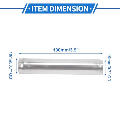 0.75" OD 0° 6063 Aluminum Alloy Tube Intercooler Pipe 4" Length - size: 0.75"OD 4"Length
