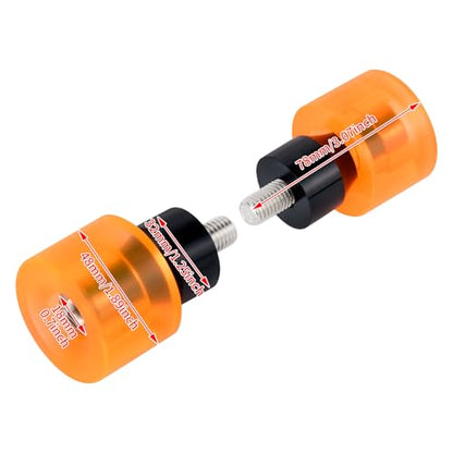 Crash Bar Slider Ends Frame Sliders Fit for Harley M12 Screw - color: #1 Orange