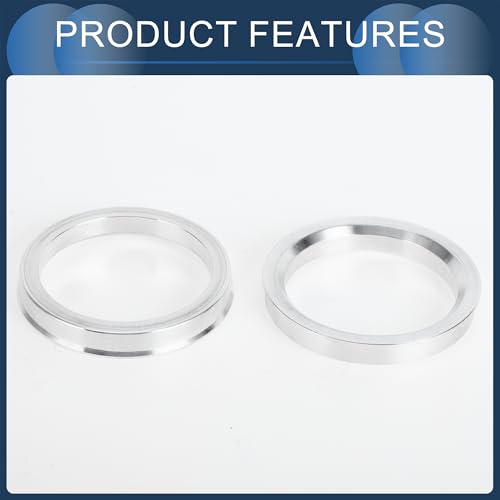 Hub Centric Rings, 59.5mm ID to 72.6mm OD Vehicle Wheel Hubrings Aluminum Alloy, 4 Pcs - size: 59.5mm to 72.6mm
