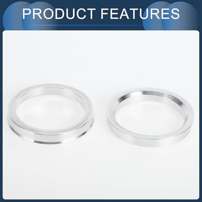 Hub Centric Rings, 59.5mm ID to 72.6mm OD Vehicle Wheel Hubrings Aluminum Alloy, 4 Pcs - size: 59.5mm to 72.6mm
