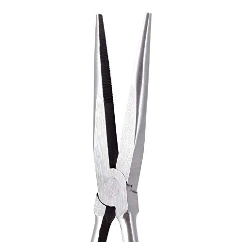 SPEEDWOX 11 Inches Long Reach Needle Nose Pliers Long Nose Pliers Straight Serrated Jaws - style: Straight
