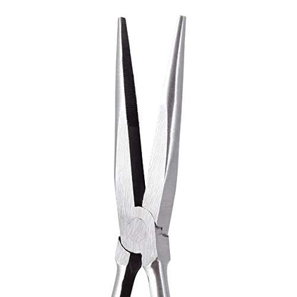SPEEDWOX 11 Inches Long Reach Needle Nose Pliers Long Nose Pliers Straight Serrated Jaws - style: Straight