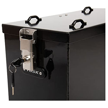 TUSK Aluminum Panniers with Pannier Racks V2 Large Black Compatible with Kawasaki KLR650 2022-2025