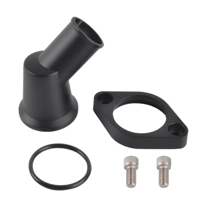 45° Swivel Water Neck Aluminum Black Thermostat Housing - color: Black, size: 45 Degrees Style1