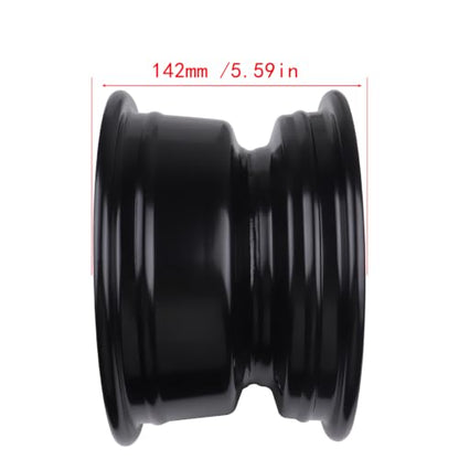 8 inch Front Wheel Rim Hub with 3 Holes Fits for 19x7.0-8 Tires Most ATV Go Kart Off-Road Dirt Pit Bike Quad Dirt Bikes (4 Holes 8" ATV Wheel Rim)
