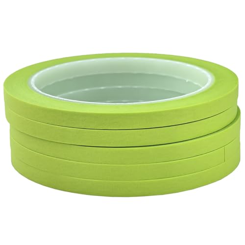 JINBING Washi Paper Masking Tape Art Tape for DIY Nail Arts Drawing Pattern Making 1/4 Inch x 27 Yard (Apple Green) - color: Apple green
