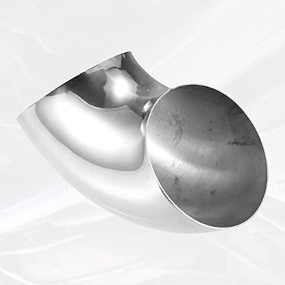 X AUTOHAUX 2 Pcs OD 5 Inch 90 Degree Mandrel Bend Elbow SS304 Stainless Steel Bend Tube Exhaust Elbow Pipe for Car Modified Exhaust System 5" Piping Silver Tone - size: 5"