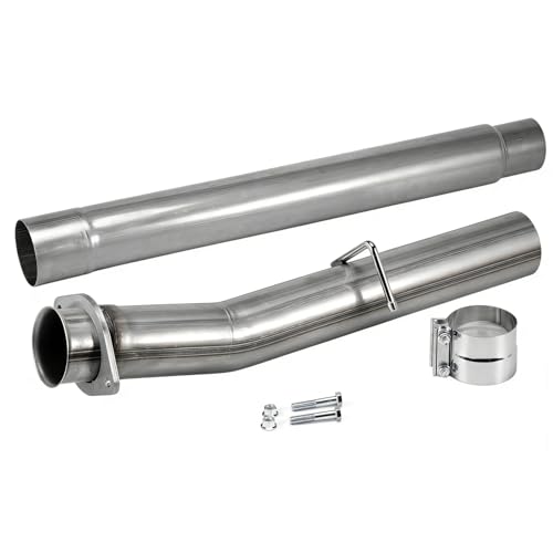 1 Set Stainless Steel Exhaust Pipes for 2008-2010 Ford F-250 F-350 F-450 Super Duty 6.4L V8 4" Powerstroke Diesel - size: for 2008-2010 F-250 F-350 F-450