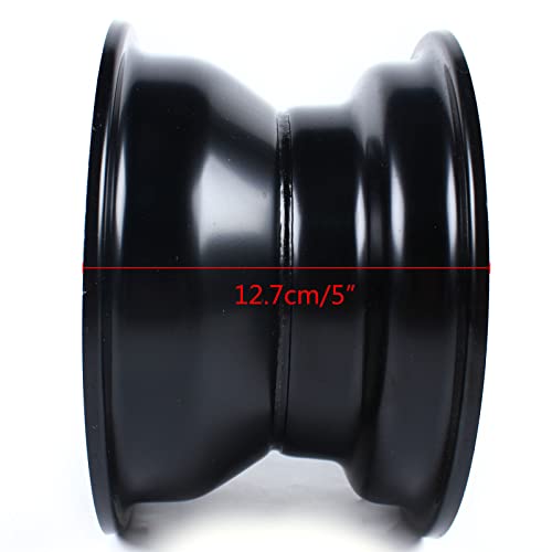 CNCEST 7" ATV Wheel Rim 3 Lug For 125CC 16x8-7 Tire ATV Quad Go Kart Taotao Coolster, 3 Holes 3.1" Hole Distance Tire Rim Parts Wheel Rim Tire, Black
