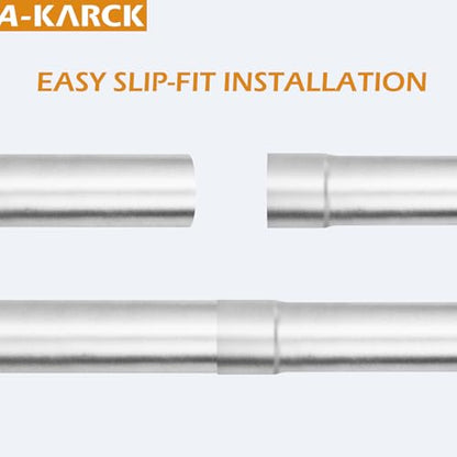A-KARCK Straight Exhaust Pipe 2.5" OD, Mild Steel 17.3" Long Mandrel Exhaust Tube, Custom Your Own Exhaust System - size: 2.5", style: 17.3 INCH