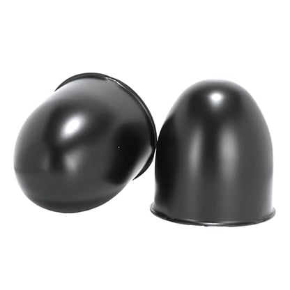 2Pcs 4.25" OD 4.72" H Pointed Top Trailer Wheel Center Caps for Rim - color: Matt Black, size: 4.25" OD 4.72" H