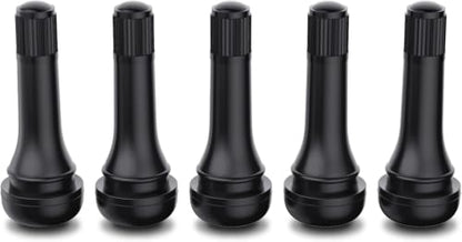 CKAuto TR414 Tubeless Rubber Snap-in Tire Valve Stems, Black, 5 Pcs/Bag - size: TR414
