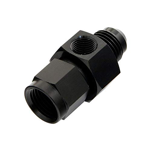 GlowShift -6 an Inline 1/8-27 NPT Fuel Pressure Sensor Thread Adapter
