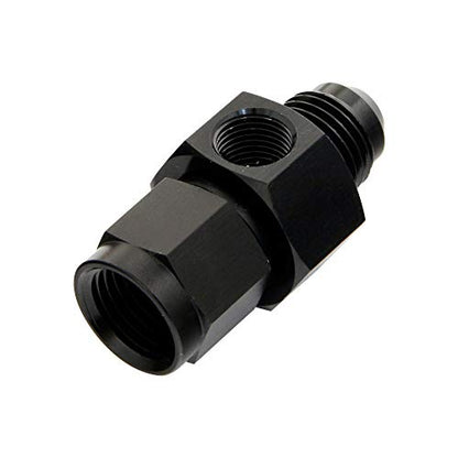 GlowShift -6 an Inline 1/8-27 NPT Fuel Pressure Sensor Thread Adapter