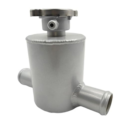 Universal 32mm Hose Filler Neck Aluminum Coolant Overflow Expansion Reservoir Tank With Cap