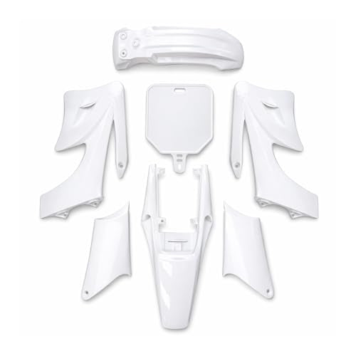 Plastic Fairing Kit for Apollo Orion 110cc 125cc Pit Dirt Bike Body Fender Set Fits Apollo Orion Style 4-Stroke Horizontal Engine Bikes Only (White)