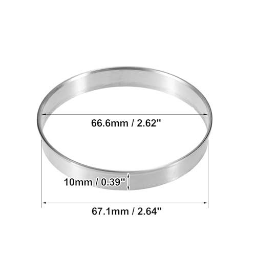 X AUTOHAUX 4pcs OD 67.1mm to ID 66.6mm Aluminum Hub Centric Rings - size: 67.1mm ID to 66.6mm OD