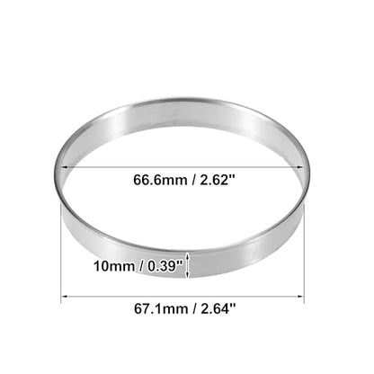 X AUTOHAUX 4pcs OD 67.1mm to ID 66.6mm Aluminum Hub Centric Rings - size: 67.1mm ID to 66.6mm OD