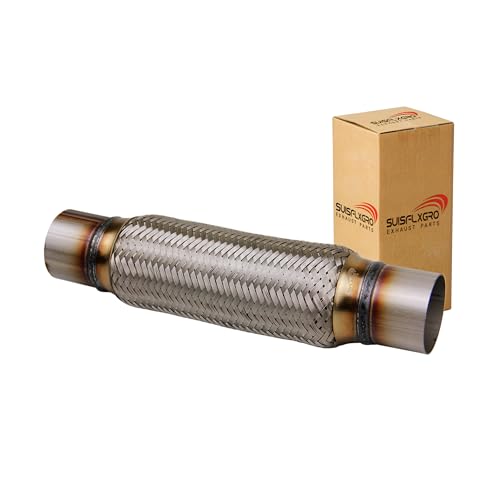 Exhaust Flex Pipe Universal Type 100% Stainless Steel For Heavy Duty and Cars (1 PC, 2..5X10X14) - size: 2.5X10X14