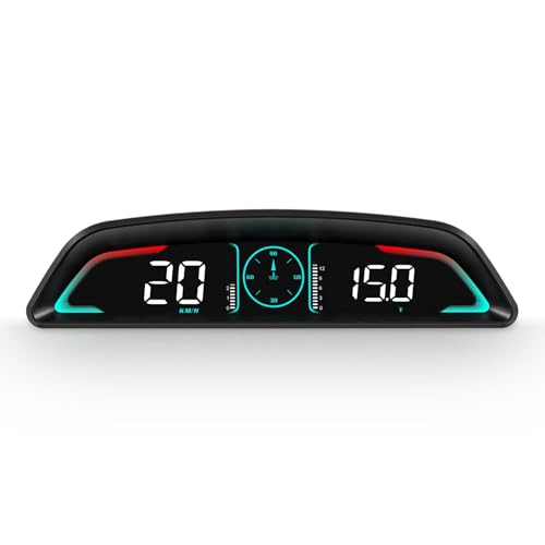 OBD2 Gauge Display,Head Up Display for Cars,Speedometer with Speed,Engine RPM,Clock,Overspeed Alarm,Water Temperature Alarm,Fatigue Driving Reminder,Fits Most Post-2008 Models