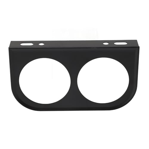 Acouto 2 Hole Gauge Pod 2‑1/16inch 52mm Gauge Panel Gauge Universal Metal Car Meter Mount Instrument Panel Holder Bracket